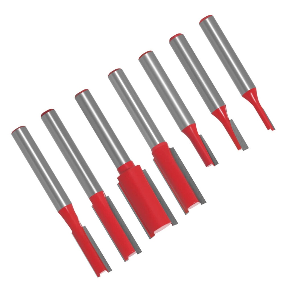 7Pcs Premium Flush Trim Bit Set 2-Flute Carbide Router Cutters Flush Trim Router Bits For Woodworking 9016109543950