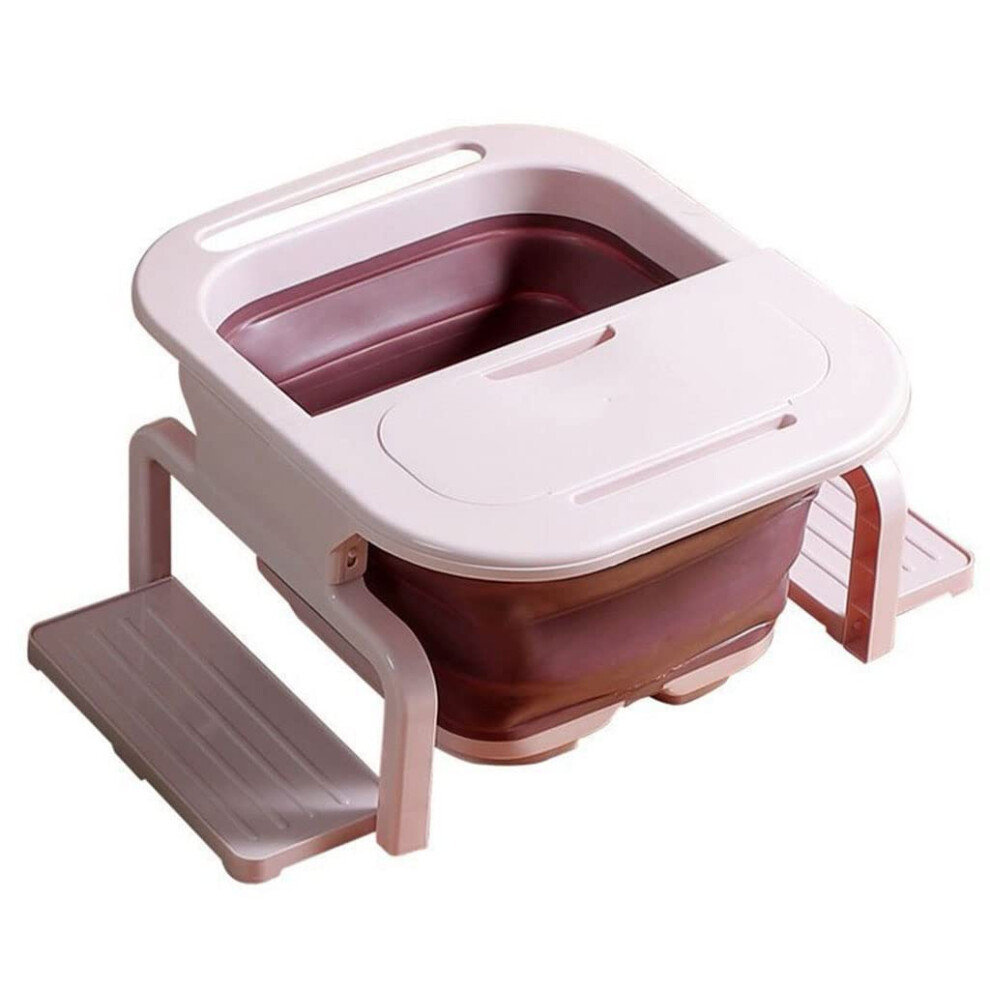 Foldable Foot Bath Portable Tub With Foam Bucket 45x24 Cm For Home Spa Sauna Hopeful Beauty Comes