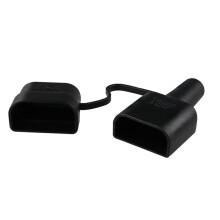 Waterproof 50A Dust Cable Sheath Cover Black Red With Cap For Anderson Power Connectors