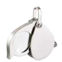 30x Pocket Loupe Magnifier Folding Metal Keychain Portable Jewelry Gems Diamonds Coins 1Pc 20x Glass Lens