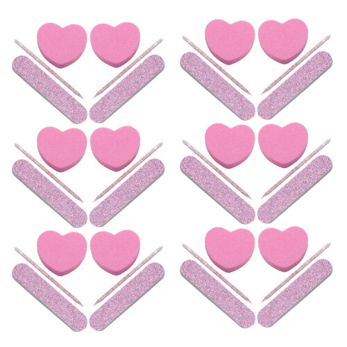 20Ensembles Kit Rose Pour Ongles Outils Polyvalents