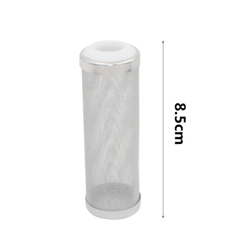 2 inlaatfilter aquarium, rvs cilinderfilter, S 1