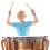 2 trommelstokken met wollen kop voor percussie en basdrum 5