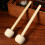 2 trommelstokken met wollen kop voor percussie en basdrum 3