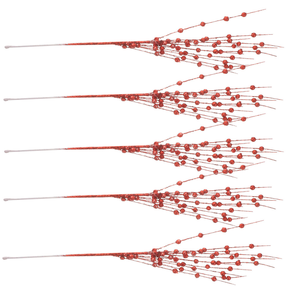 15 Sztuk Sztuczne BłYszcząCe Jagody Na Trzonkach, GałąZki Choinkowe-image
