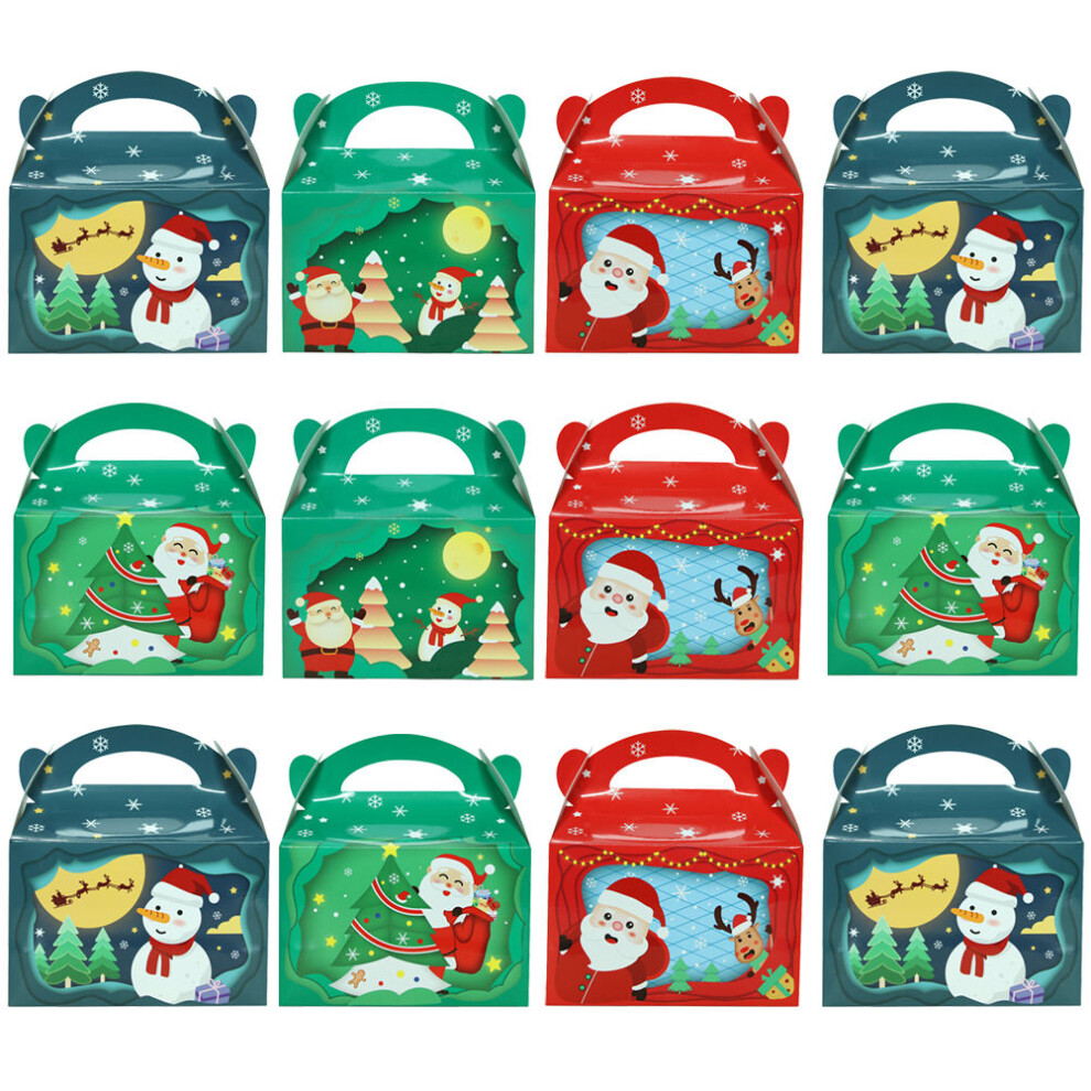 12 Sztuk Prezentowe PudełKa Na Cukierki I Upominki Na ŚWięTa-image