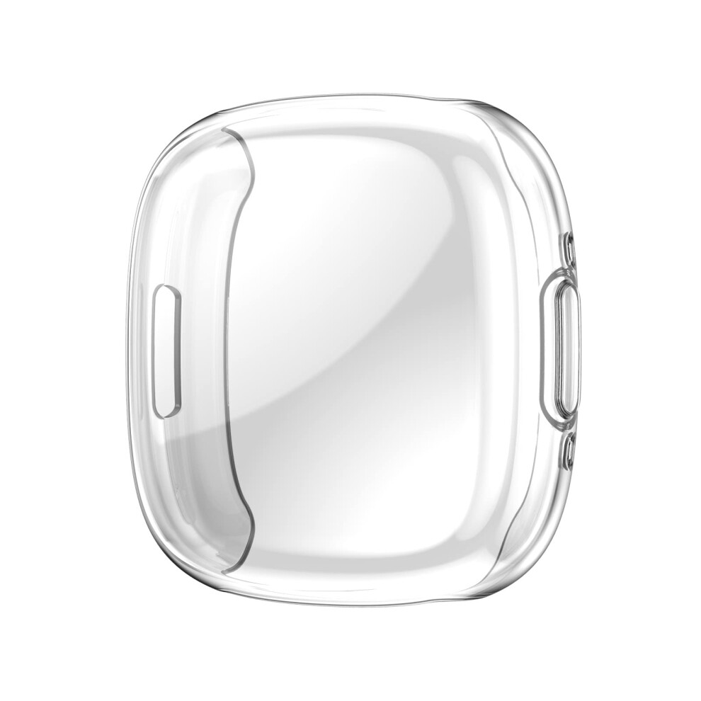 Case For Fitbit Versa 4/Fitbit Sense 2 With Built-In Screen Protector, Anti-Scratch Electroplated Soft Tpu Clear Cover 9016109544261