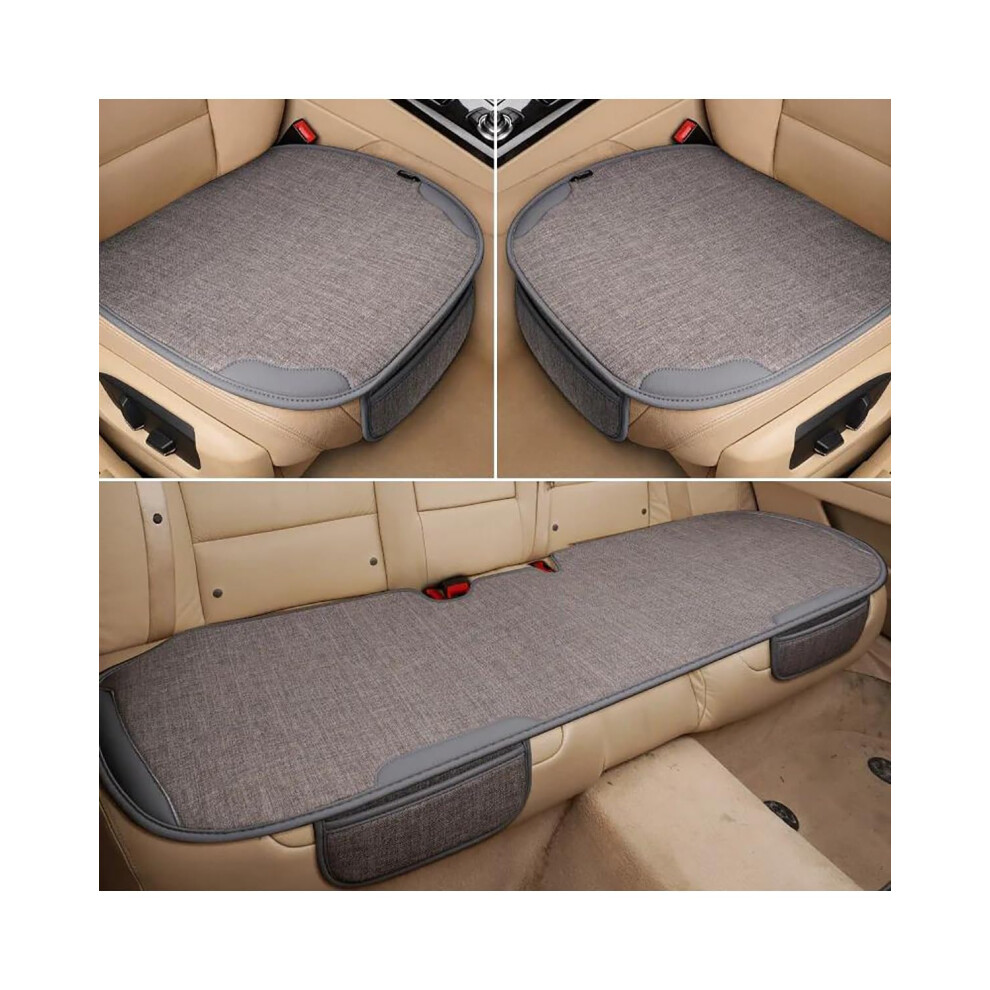 Car Seat Cushion Universal Linen Non-Slip Four Seasons Ventilated Seat Pad B1 Compatible With Most Vehicles 9084446529777