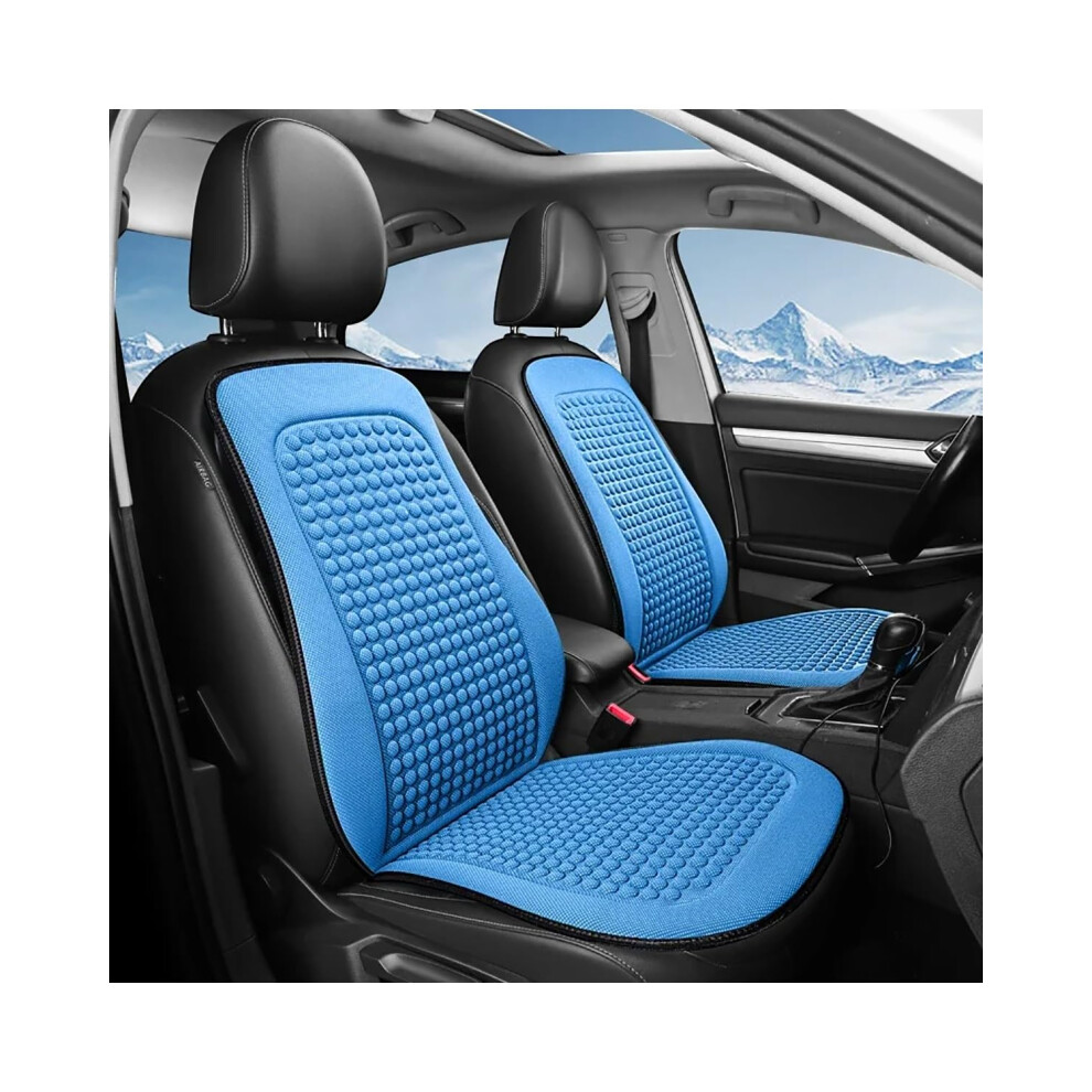 Car Seat Cushion Breathable Ventilated One-Piece Cooling Single Seater For Car And Truck Seats Blue 9393856503865