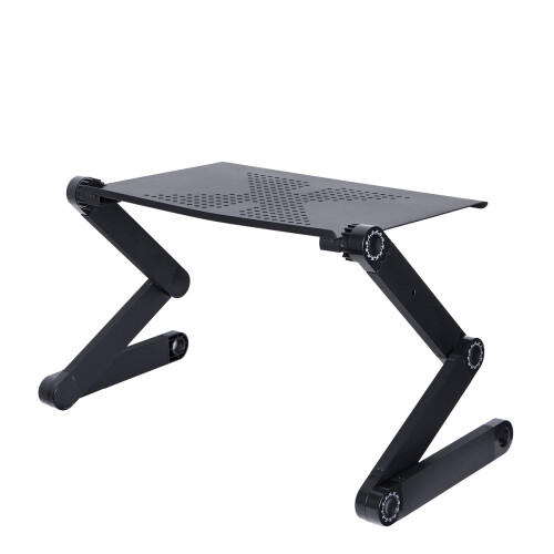 inklapbare bedtafel voor computer en ontbijt, zwart