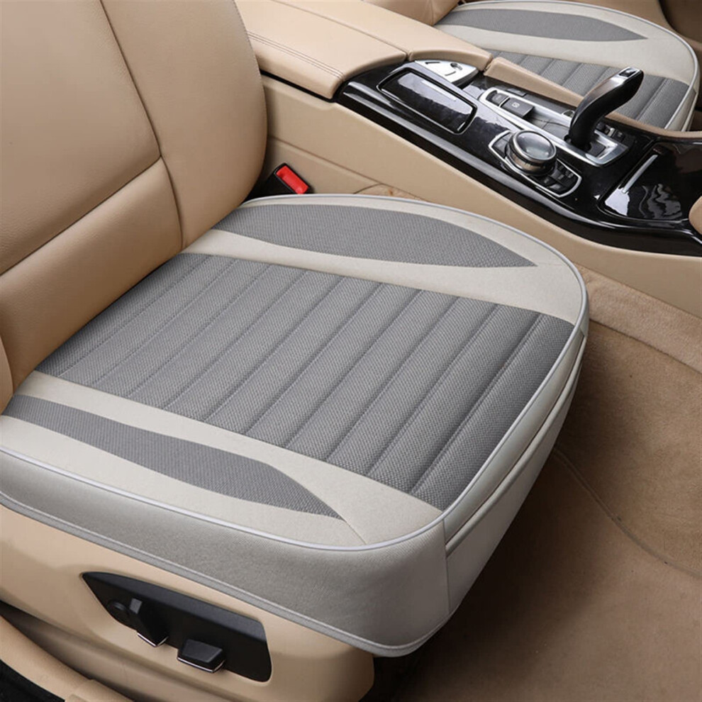 Seat Covers Flax Cushion Universal Breathable Car Seat Protection For Four Door Sedans And Suvs 1 Piece Front Gray 9393856504015