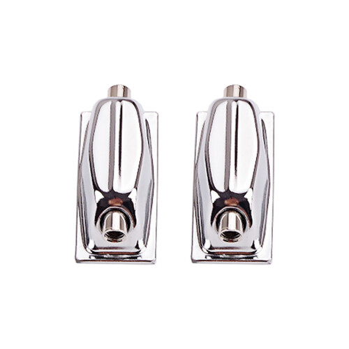2Stk Robuster Metall Drum Connector Snare Lug Doppelend Hook Silber
