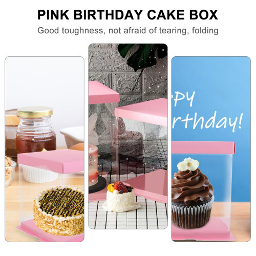 4Stk Kuchenverpackungsbox Transparenter Kuchenbehälter 1