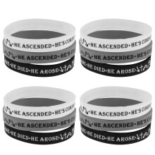 12St -Armbänder Silikon Glaubens-Armbänder Mit Bibelvers