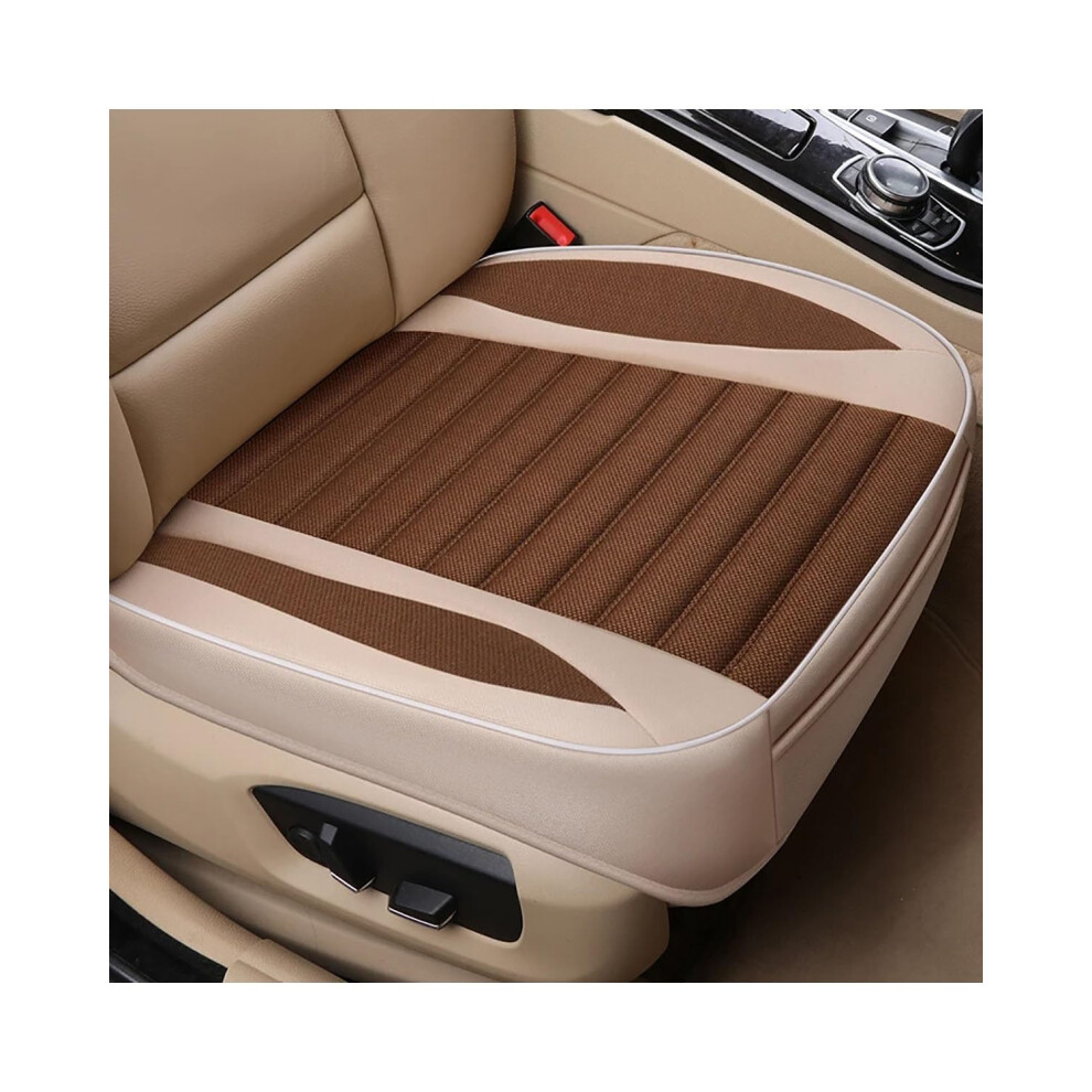 Car Seat Cushions Flax Universal Breathable Seat Covers For Most Four-Door Sedans And Suvs Coffee 01-1 9016109544667