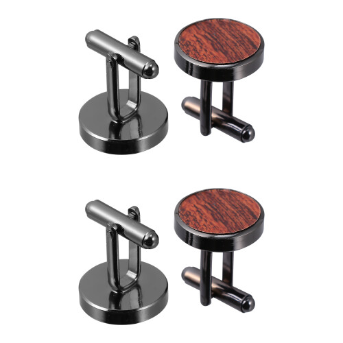 2 paar herren hemd holz manschettenknöpfe