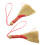 2 handgeweven mini pompon bezems, Chinees stijl, voor 1