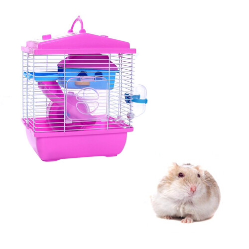 Laufrad Hamsterkäfig Multifunktions Käfig Rosa 2