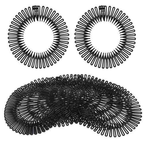 10 spiral-haarreifen aus elastischem material für