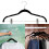 8 flockbeschichtete Kleiderbügel mit Haken und Clips, 7