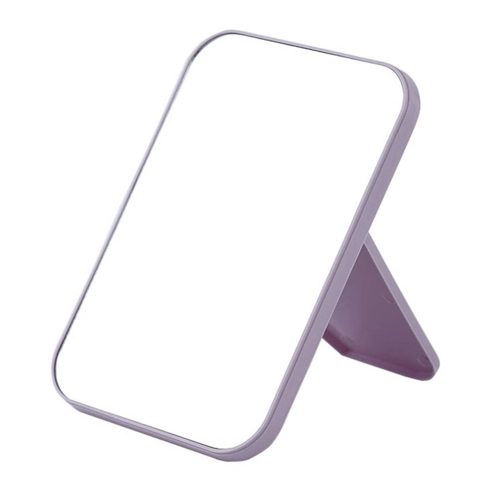 Purple Mirror Super Hd Tabletop Mirror With Foldable Bracket Makeup Mirror Hand Free/Handheld
