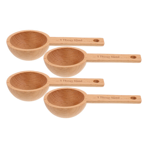 4Stk Holz Dosierlöffel 15Ml Für Kaffeebohnen 2