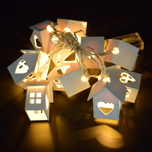 Lichterkette Aus Weiß Aus Holz 1