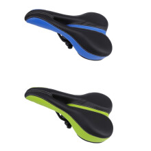 1Stk Komfortabler Ledersattel Für Fahrrad Blau Atmungsaktiv