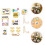 1 satz gestufter holzschilder mit - - , stapelbar 10