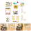 1 satz gestufter holzschilder mit - - , stapelbar 8