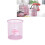 Runder Desktopmüllbehälter Mini Stiftehalter Pink 2