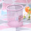 Runder Desktopmüllbehälter Mini Stiftehalter Pink 7