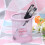Runder Desktopmüllbehälter Mini Stiftehalter Pink 9