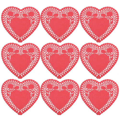 100 Mini Herz Häkeldeckchen Papiertischset Für Hochzeit Party