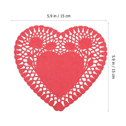 100 Mini Herz Häkeldeckchen Papiertischset Für Hochzeit Party 1