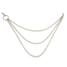 1 stück punk taille kette 3-lagig metall für frauen und männer