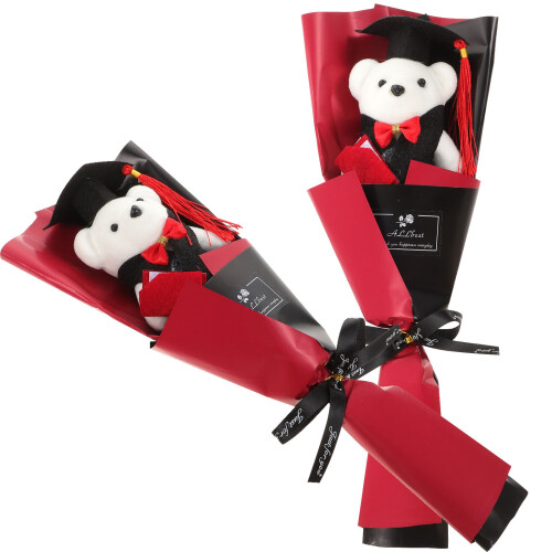 2 abschlussstrauß geschenk plüschblumen für absolventenparty 2