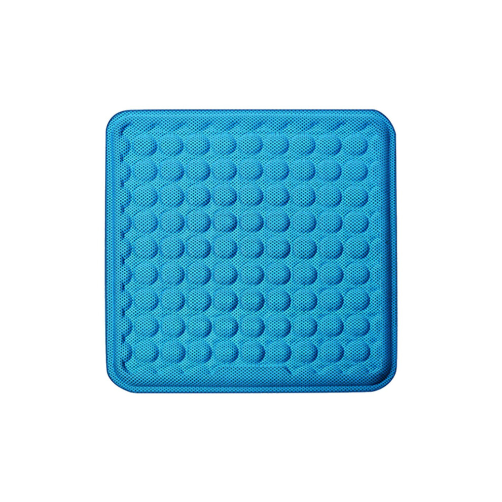 Cooling Gel Seats Cushion M Size Office Chair Pad Breathable Thick Cushion Blue 9393856505258