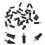 30Pcs Black PP and Iron Shutter Repair Pins Universal Telescopic Bolt 4