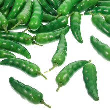 150 Mini Grüne Falsche Chili, Künstlicher Lebensnaher Pfeffer