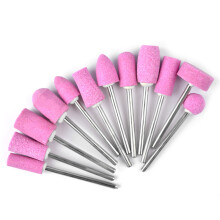 12 stück quarz nagelfeile bohrer aufsätze für nagelkunstmaschine pink