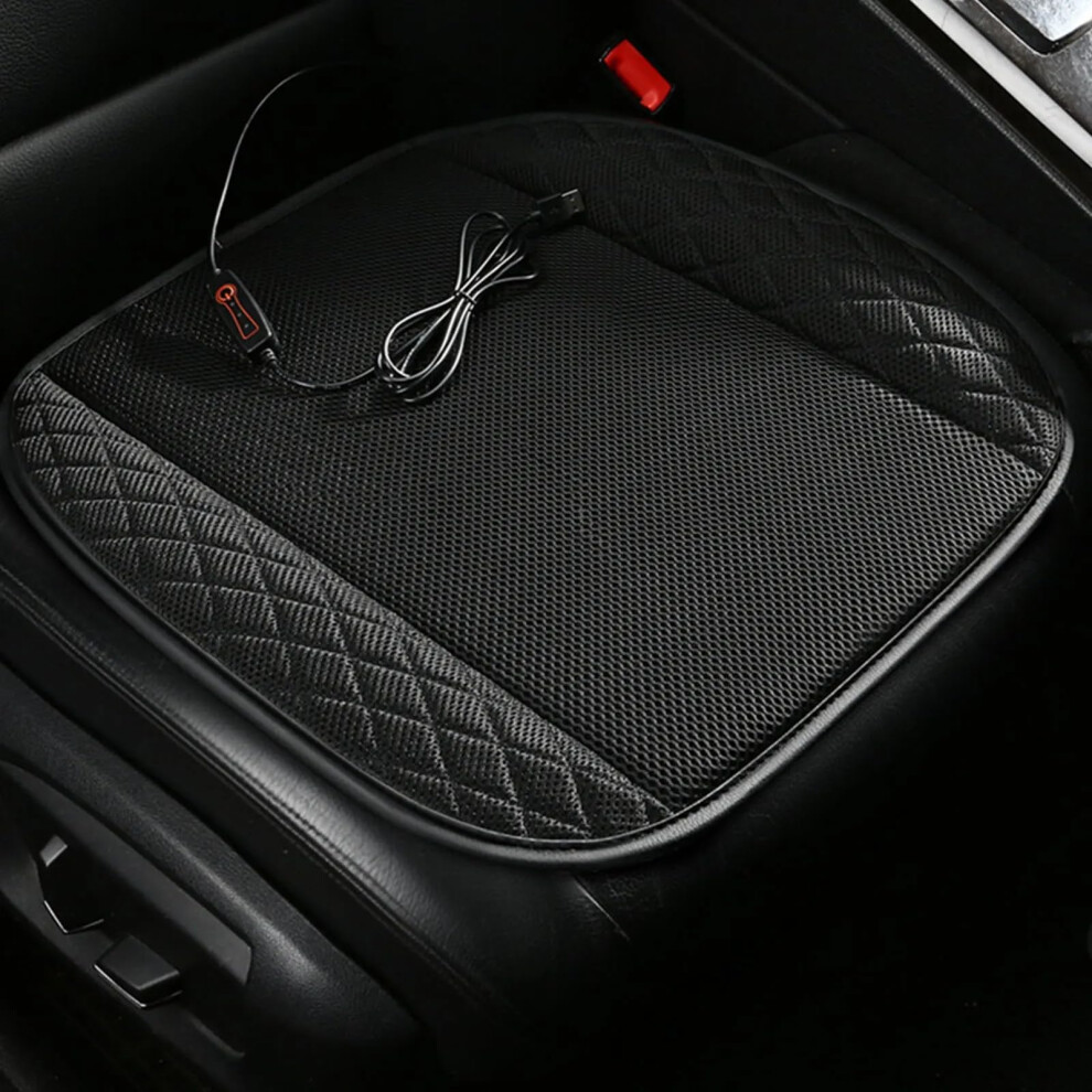 Car Seat Cushions For Driving With Back Support, Cooling Ventilated Cushion Cover, 8 Built-In Fans, Usb Port, 12V Black 9354506440763