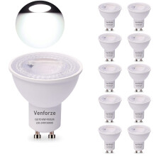 GU10 Led Bulbs, 6W, 450LM, 6000K Cool White, 38-Degree Beam, AC220-240V, Non-Dimmable, 50W Halogen Equivalent, 10-Pack