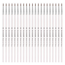 100Stk Detail Malpinsel Aus Nylon Weiß Holzgriff Für Acryl Öl Nail Art