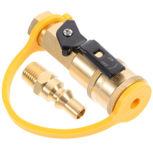 1Stk Messing Rohradapter Kupfer Verbinder Schnellregler Goldfarben