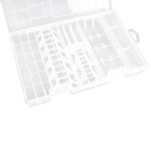 AAA AA 9V batteriehalterung hartplastik organizer transparent