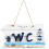 Mediterrane Handgeschnitzte Holz Wc Schild 1
