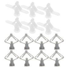 1Set Selbstbohrende Wanddübel ABS Nylon Trockenbau Silber