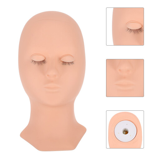 2St Oefenhoofd Voor Wimperextensions Silicone Roze 1