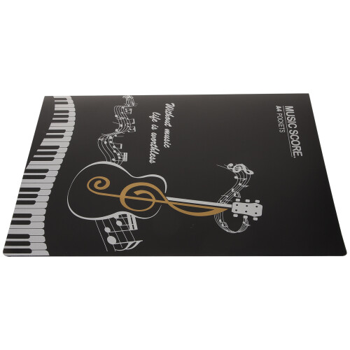 Robuster PVC Musikalienhalter Wasserfester Musikmappe Schwarz